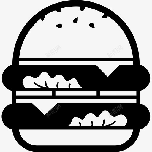 双芝士汉堡三明治餐图标svg_新图网 https://ixintu.com 三明治 令人垂涎 双汉堡 双芝士汉堡 可食用 好看 快餐 美味 美食 餐