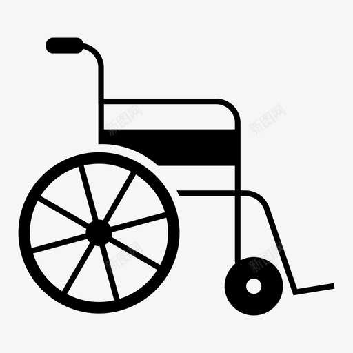 轮椅残疾人老年人图标svg_新图网 https://ixintu.com 医疗保健 坡道 推送 无障碍轮椅 残疾人 老年人 轮椅