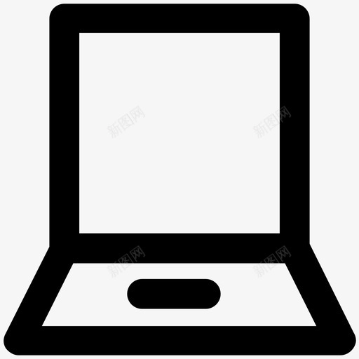 笔记本电脑商务加粗线条图标svg_新图网 https://ixintu.com 商务加粗线条图标 笔记本电脑