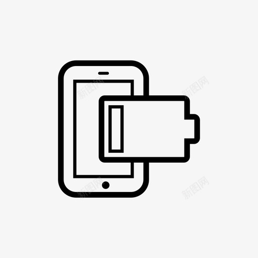 低电量智能手机插头图标svg_新图网 https://ixintu.com 低电量 充电 墙壁 多媒体设备 插头 智能手机 电源线 空 设备