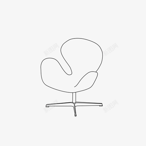 天鹅椅斯堪的纳维亚图标svg_新图网 https://ixintu.com 天鹅椅 斯堪的纳维亚设计
