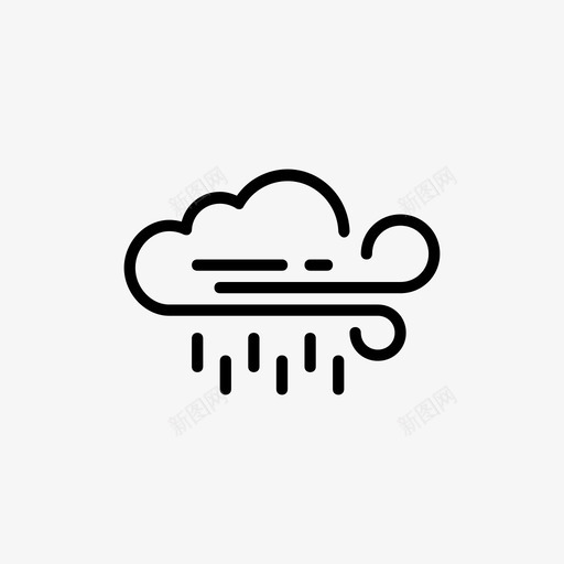 雨风湿图标svg_新图网 https://ixintu.com 云 倾盆大雨 天气 天气如何 毛毛雨 气候 湿 猫狗 降水 雨 风