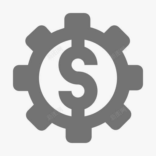 美元齿轮金融材料标图标svg_新图网 https://ixintu.com 美元齿轮 金融材料设计图标