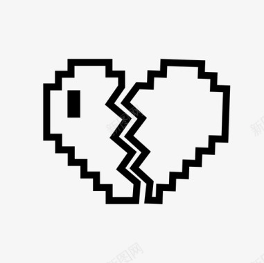 8位心碎情人节分手图标图标