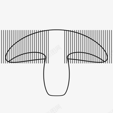 蘑菇有机放大镜图标图标