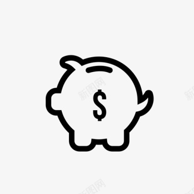 储蓄猪钱图标图标