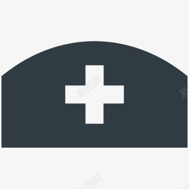 护士帽医疗健康酷向量图标图标
