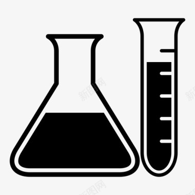 化学品科学混合物图标图标