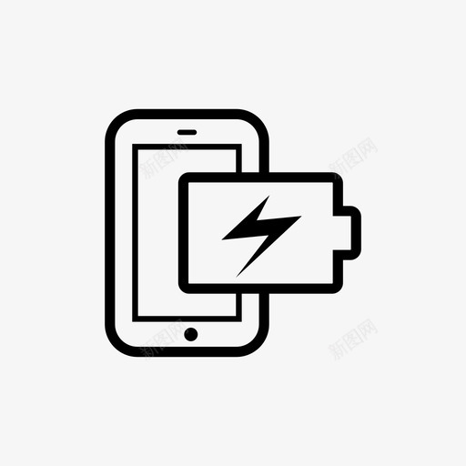 充电电池智能手机插头图标svg_新图网 https://ixintu.com 充电 充电电池 多媒体设备 工作站 插头 智能手机 满电 设备