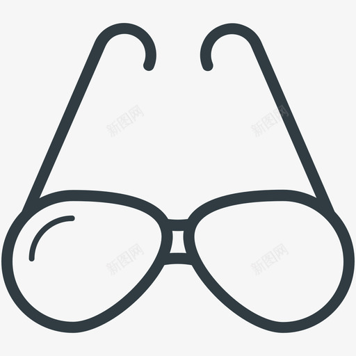眼镜教育线图标svg_新图网 https://ixintu.com 教育矢量线图标 眼镜