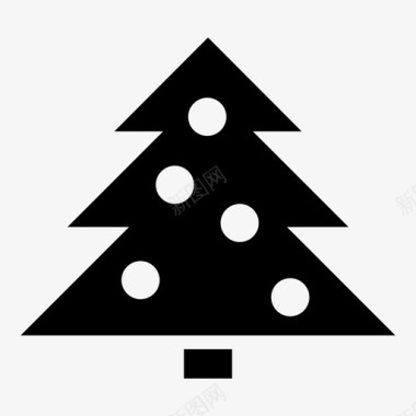 圣诞树展示品季节图标图标
