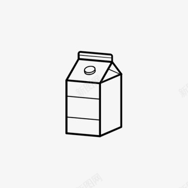 果汁盒牛奶盒奶制品图标图标