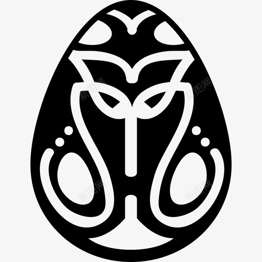 带有部落图案装饰的复活节彩蛋食物复活节彩蛋图标svg_新图网 https://ixintu.com 复活节彩蛋 带有部落图案装饰的复活节彩蛋 食物