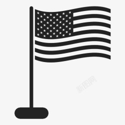 7月4日美国国旗爱国国家图标高清图片