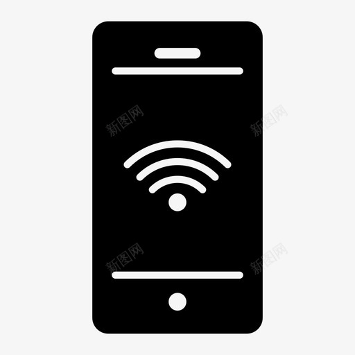 智能手机wifi技术信号图标svg_新图网 https://ixintu.com android web 万维网 互联网 信号 技术 智能手机wifi 移动 网络 范围 设置