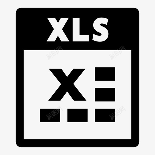 xls文件表格电子表格图标svg_新图网 https://ixintu.com xls文件 导入 导出 扩展名 数据 文件格式2 文档 格式 电子表格 表格