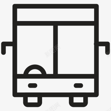 旅游巴士酒店线路图标图标
