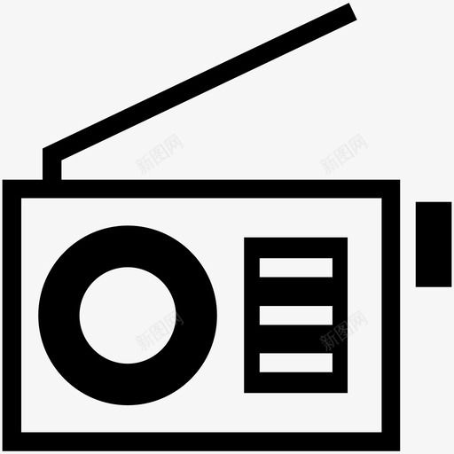 收音机音量传输图标svg_新图网 https://ixintu.com 传输 声音 媒体 扩音器 收音机 旧收音机 电子图标 音乐 音量
