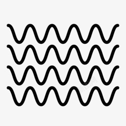 波型波型振动图标高清图片