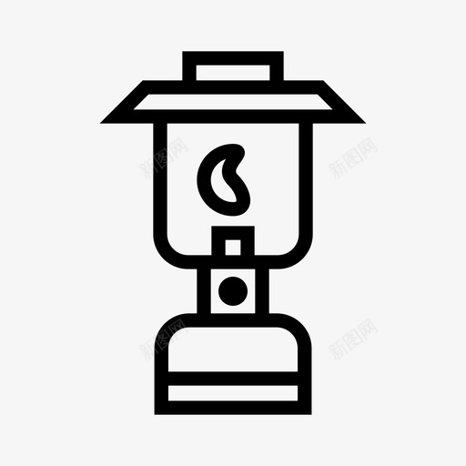 煤气灯户外灯图标svg_新图网 https://ixintu.com 户外 户外野营 火焰 灯 热 煤气灯 燃料 辉光 野营