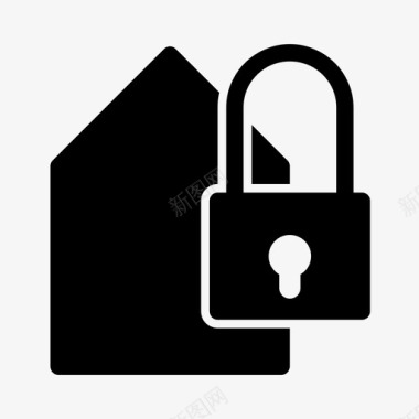 家庭安全封闭社区钥匙图标图标