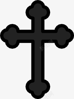 十字架庇护所研究图标图标