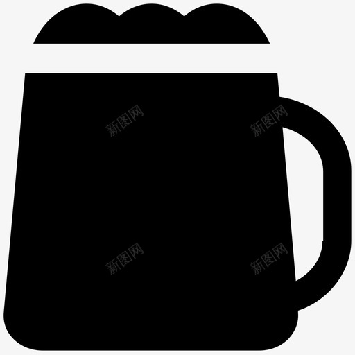 啤酒杯食物大胆的固体图标svg_新图网 https://ixintu.com 啤酒杯 食物大胆的固体图标