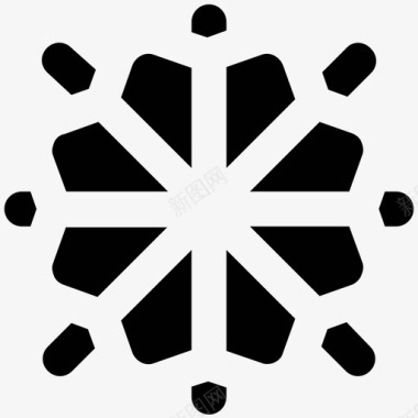 冬季雪花雪花雪花符号图标图标