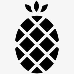 多刺菠萝核心水果图标高清图片