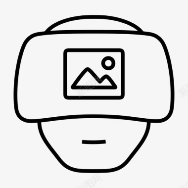虚拟现实护目镜虚拟现实谷歌视觉图标图标