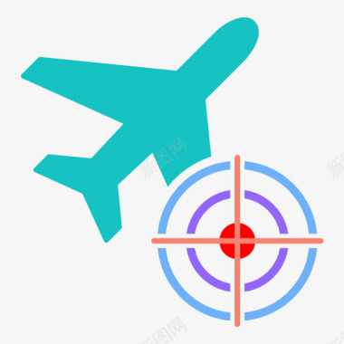 飞机目标标记劫持图标图标