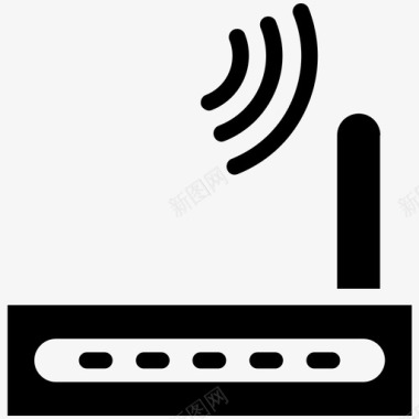wifi路由器电子酷标图标图标