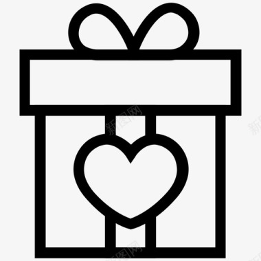 礼物爱情和浪漫系列图标图标