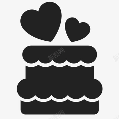 蛋糕情人节糖图标图标