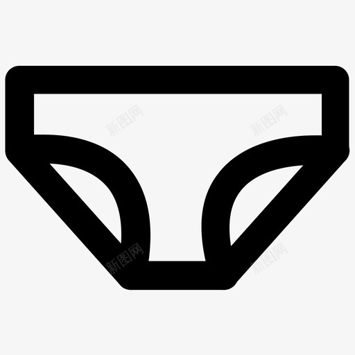 内裤衣服大胆的线条图标svg_新图网 https://ixintu.com 内裤 衣服大胆的线条图标