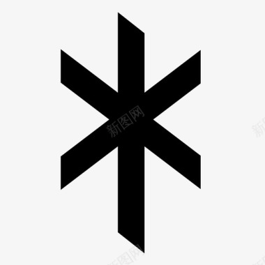 北欧海盗符号力量斯堪的纳维亚图标图标