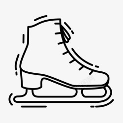 圣诞节靴子冰鞋溜冰鞋衣服图标高清图片