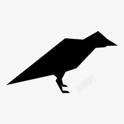 黑脚乌鸦头苍蝇图标高清图片