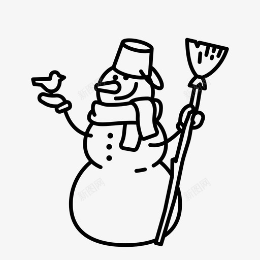 雪人建筑圣诞节图标svg_新图网 https://ixintu.com 冬天 圣诞节 圣诞黑手党概述 孩子 寒冷 建筑 快乐 雪人
