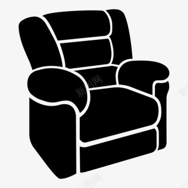 躺椅座椅放松图标图标