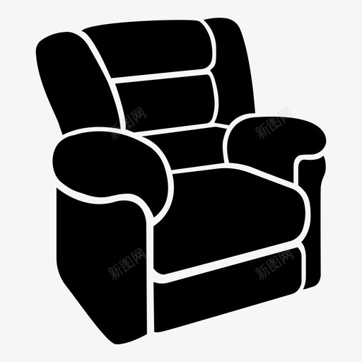 躺椅座椅放松图标svg_新图网 https://ixintu.com 家具 座椅 扶手椅 放松 椅子 沙发 躺椅 靠背