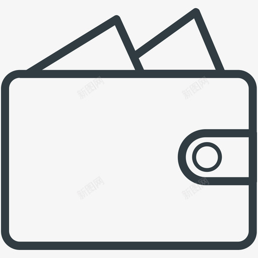 钱包交易线图标svg_新图网 https://ixintu.com 交易矢量线图标 钱包