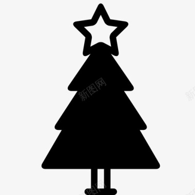 圣诞树基督教装饰图标图标