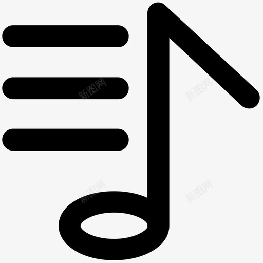 音乐音符歌曲音乐符号图标svg_新图网 https://ixintu.com 合唱 旋律 曲调 歌曲 音乐加粗线图标 音乐符号 音乐第八音符 音乐音符 音符 颂歌