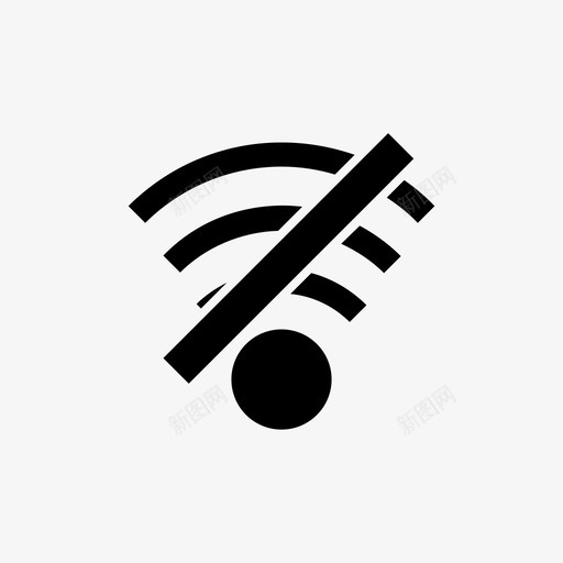 没有wifi视觉技术图标svg_新图网 https://ixintu.com 免提 技术 无线 没有wifi 没有信号 没有网络 没有连接 波段 研究 视觉