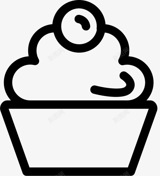 纸杯蛋糕甜点糖图标svg_新图网 https://ixintu.com 吃 款待 烘焙 甜点 生日 糖 纸杯蛋糕 美味 美食家 食物