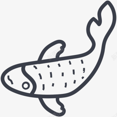 鱼动物标志图标图标