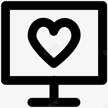 爱情和网络上大胆的爱情偶像图标图标
