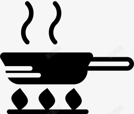 煎锅油脂美食图标图标