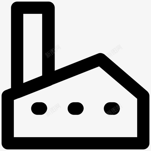 工厂制造工业图标svg_新图网 https://ixintu.com 创造 制造 工业 工业工厂 工厂 工厂烟囱 建造 建造粗体线图标 核电站